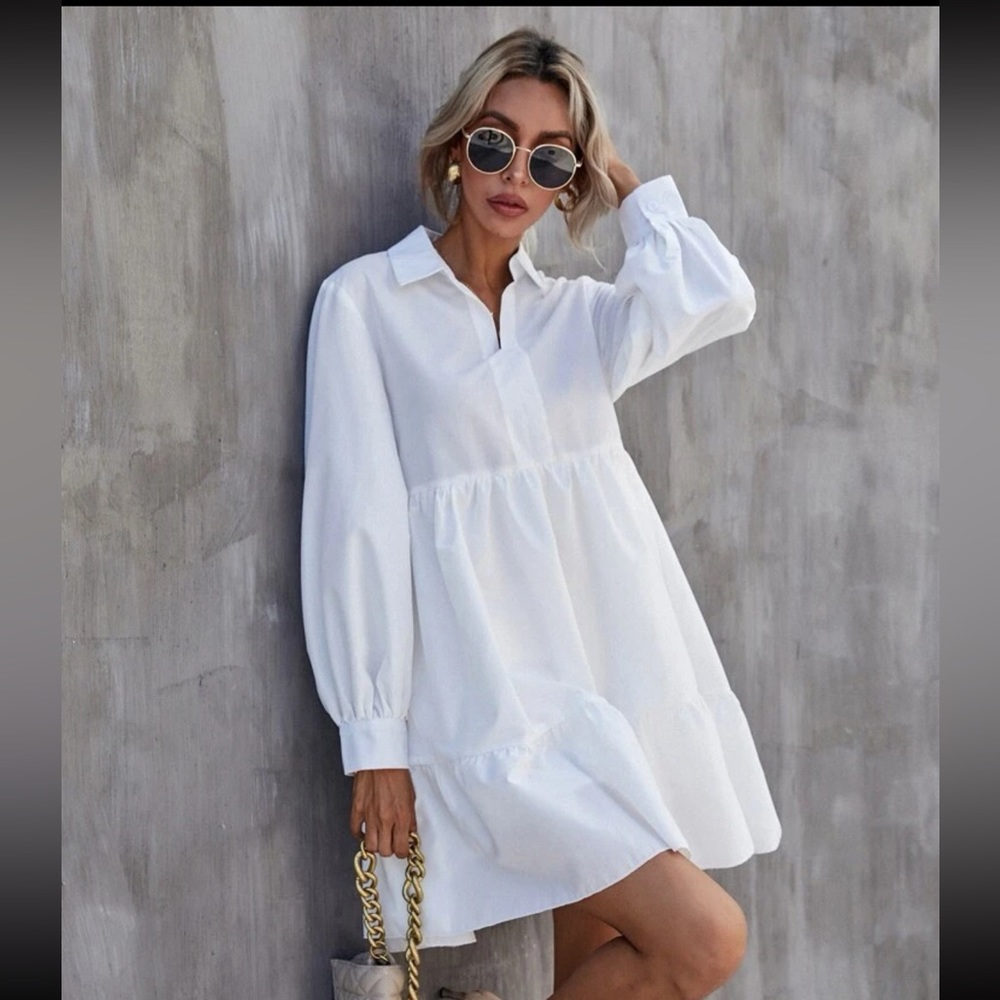 White Blouse Dress